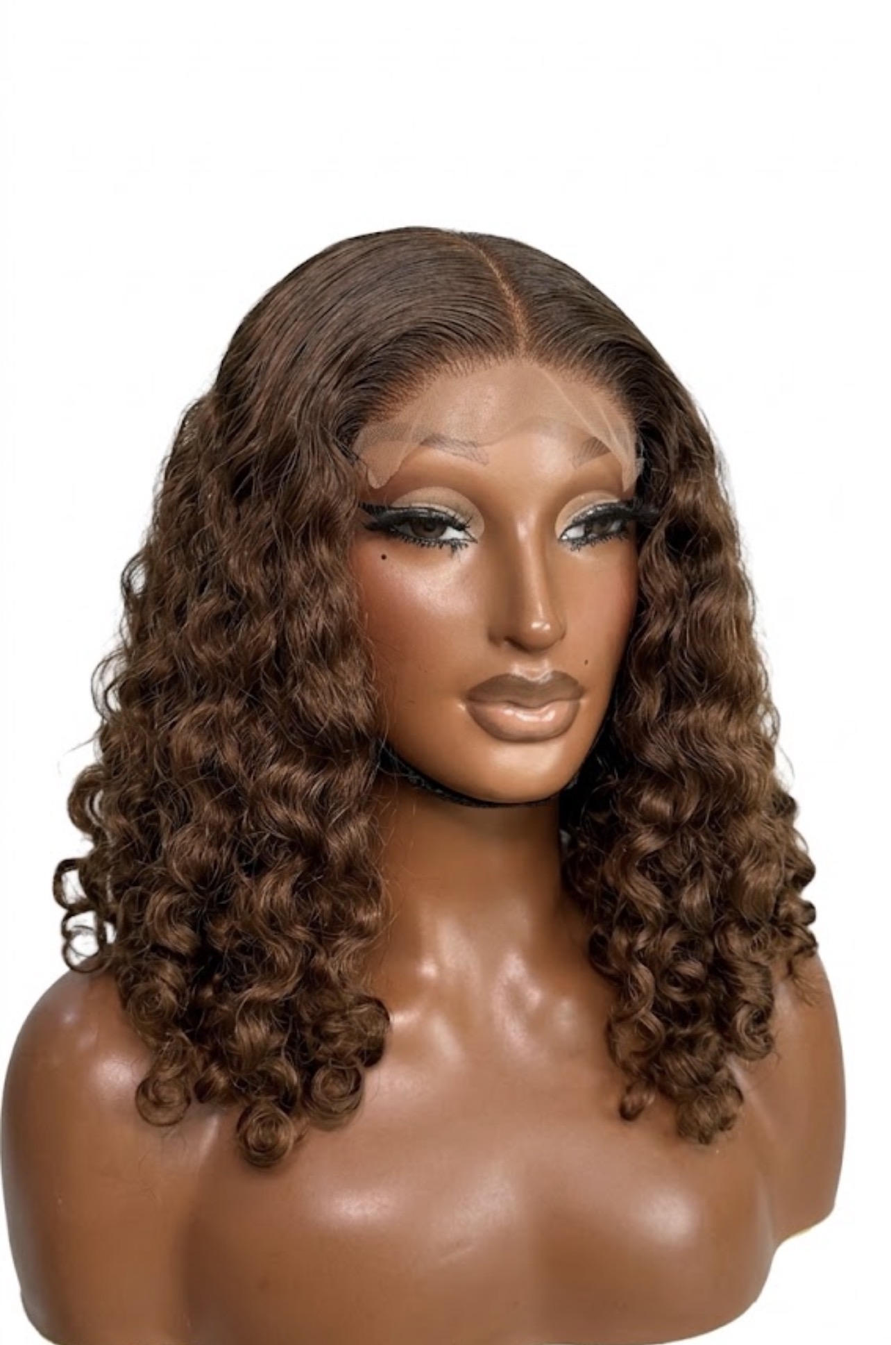 CLOSURES AND FRONTALS GHANA Chinese SDD 5x5 Pixie Wig Honey Brown