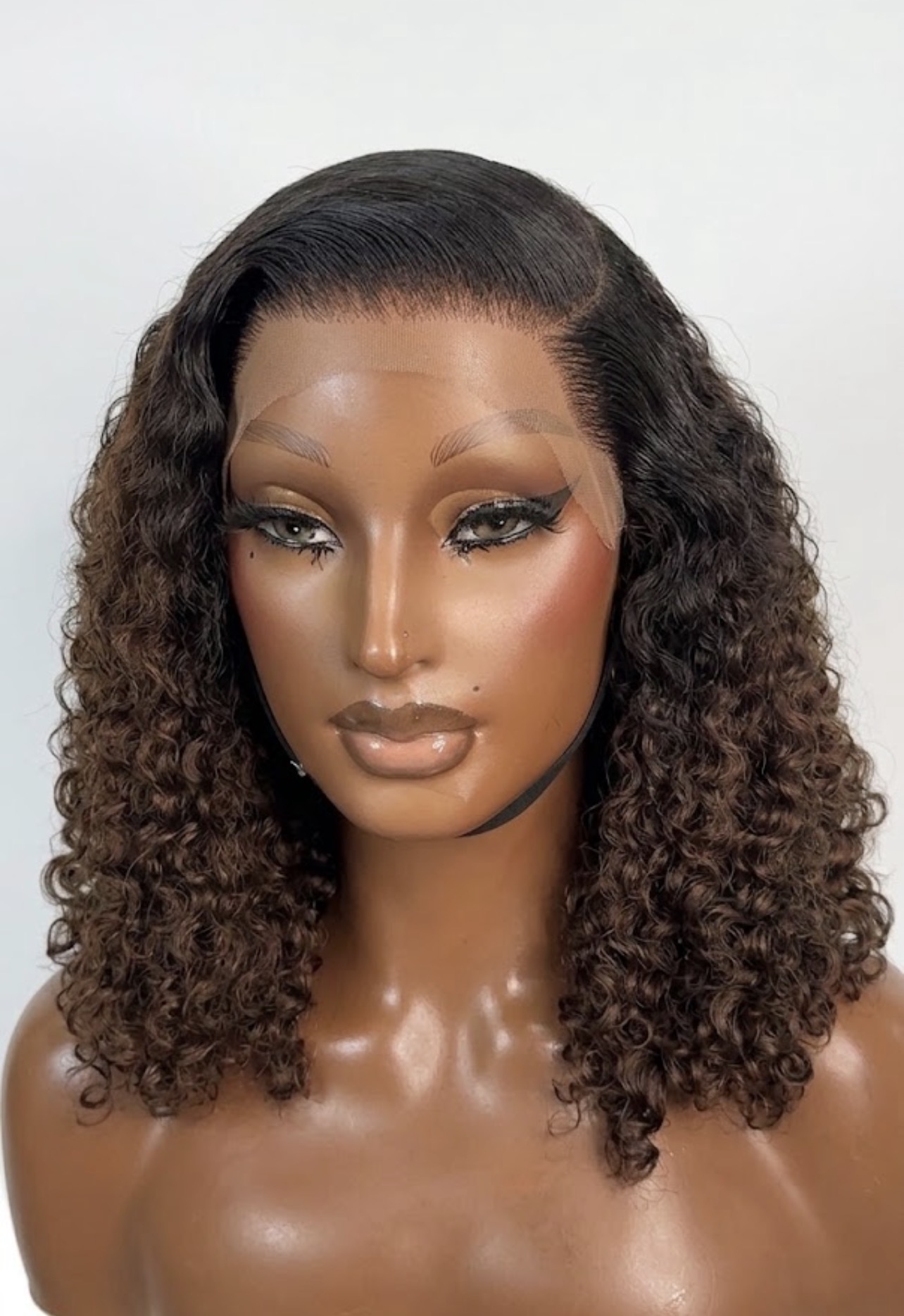 8x5 Glueless Closure Double Drawn Curl 1b/Brown